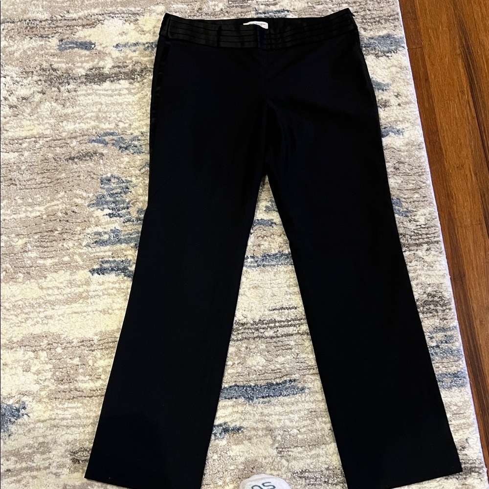 Banana Republic Logan Fit Black Tuxedo Trousers - 8